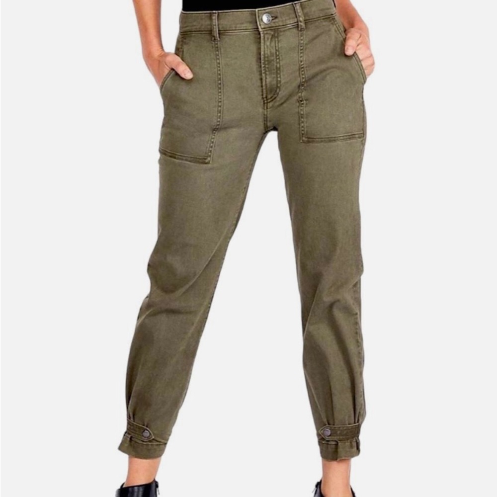 Express high rise green joggers